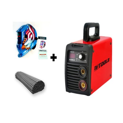 Soldador 200 A 110/220v Dftools + Careta Intelig + Soldadura