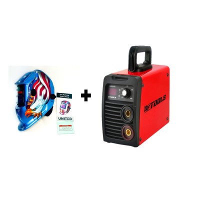 Soldador 200 A 110/220v Dftools + Careta Soldar Inteligente